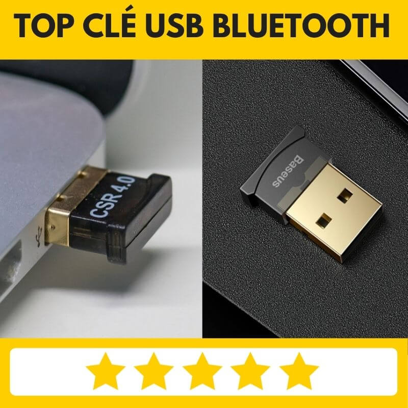 Clé Bluetooth 5.0 Adaptateur USB Bluetooth Dongle Supporte PC Windows 11 10  8.1 7 XP Compatible avec Manette PS5 PS4 Pro X Box One S Casque Écouteur